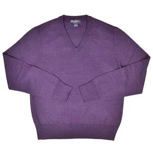 Brooks Brothers 100% Lambswool VNeck Sweater Large
